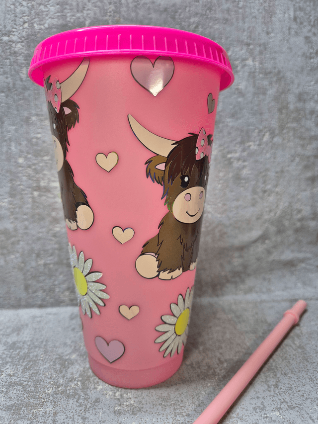 24oz plastic cold cup Valentines Day 