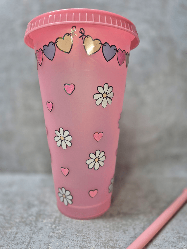 24oz plastic cold cup Valentines Day 