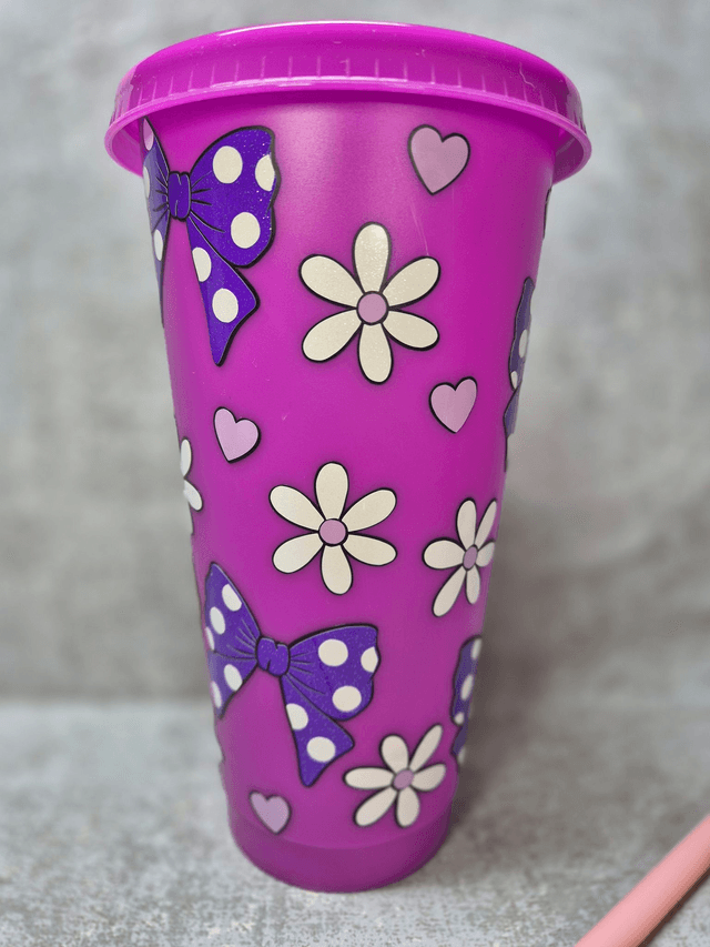 24oz plastic cold cup Valentines Day 