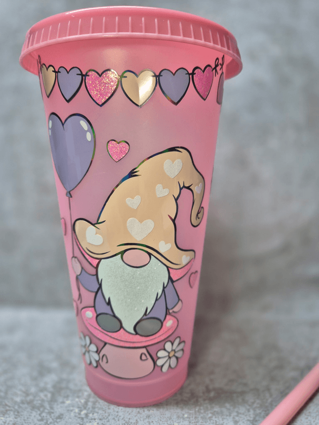 24oz plastic cold cup Valentines Day 