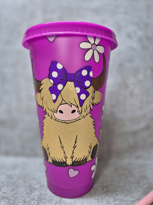 24oz plastic cold cup Valentines Day 
